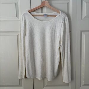 Chicos Cream Long Sleeve Sweater